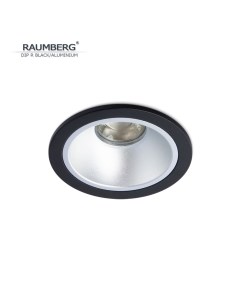 Встраиваемый светильник DIP R bkaluminium черный серебристый Raumberg