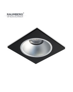 Встраиваемый светильник DIP 1 bkaluminium черный серебристый Raumberg