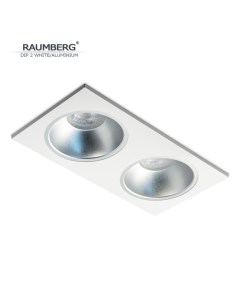 Встраиваемый светильник DIP 2 whaluminium белый ссеребристый Raumberg
