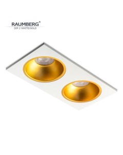 Встраиваемый светильник DIP 2 whgold белый с золотистыми вставками Raumberg