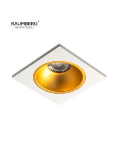 Встраиваемый неповоротный светильник DIP 1 wh gold белый золотистый Raumberg