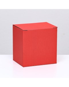 Коробка под кружку без окна красная 12 х 9 5 х 12 см 10 шт Русэкспресс