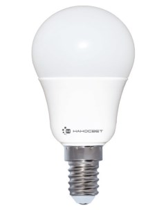 Лампа светодиодная E14 7 5W 4000K груша матовая LC P45 7 5 E14 840 L205 Наносвет