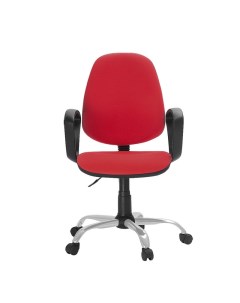 Кресло FA_EChair 222 PC ткань красная ТК12 Silver Easy chair