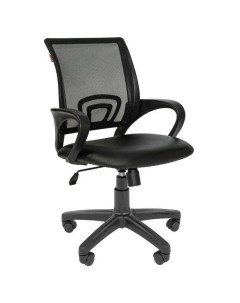Кресло VT_EChair 304 TPU кожзам черн сетка черн пластик Easy chair