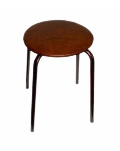 Табурет круглый с мягким сиденьем 30 x 30 x 48 5 см коричневый Violet