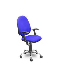 Кресло UP_EChair 223 PC ткань синяя С06 хром Easy chair