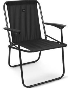 Складное садовое кресло шезлонг КС4 4 черный Nika