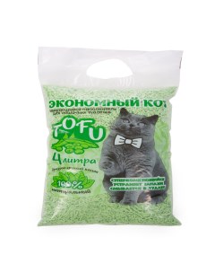 Наполнитель для кошачьих туалетов tofu комкующийся аромат зеленого чая 4л Экономный кот