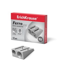 Точилка металлическая 2 отверстия Erich Krause FERRO PLUS алюминий отверстия диаметром 8 Erich krause