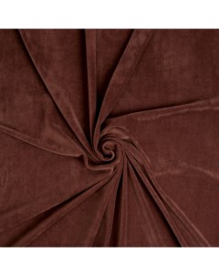 Ткань Велюр на трикотажной основе коричневый 100х180 см Страна карнавалия