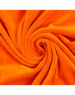 Ткань Плюш на трикотажной основе оранжевый 100х160 см 100 п э Страна карнавалия