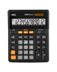 Калькулятор настольный EM888 12 разрядов черный Deli