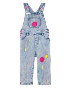 Полукомбинезон детский текстильный джинсовый для девочек Playtoday newborn-baby