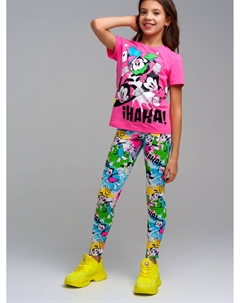 Комплект трикотажный для девочек: фуфайка (футболка), брюки (легинсы) Playtoday tween