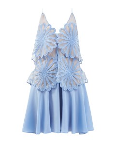 Платье из шелкового крепа с 3D отделкой Stella mccartney