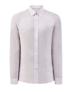 Рубашка из дышащего льна с воротником button down Brunello cucinelli