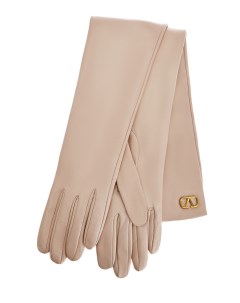 Высокие перчатки из кожи наппа с логотипом VLOGO Valentino garavani