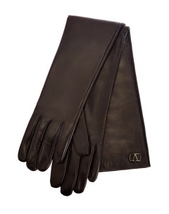 Перчатки из кожи наппа с рутениевым покрытием фурнитуры Valentino garavani