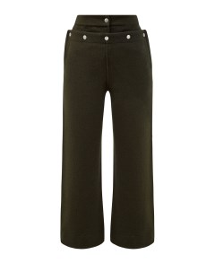 Укороченные брюки из шерсти с двойной застежкой на кнопки Jil sander