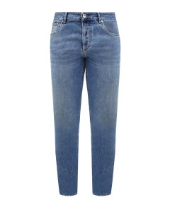 Классические джинсы с пятью карманами из денима делаве Brunello cucinelli