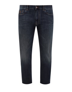Окрашенные вручную джинсы с выбеленным эффектом делаве Canali