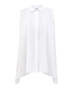 Удлиненная блуза асимметричного кроя из хлопка Peserico