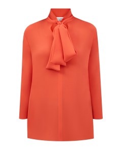Шелковая блуза из коллекции Neonature с рукавами клеш Valentino