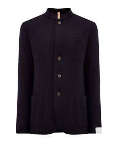 Укороченное пальто из шерсти с накладными карманами Eleventy
