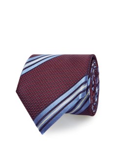 Шелковый галстук с принтом в диагональную полоску Canali