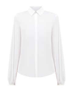 Блуза из тонкого хлопка с длинными объемными рукавами Lorena antoniazzi