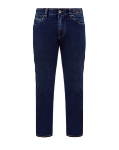 Окрашенные вручную джинсы из хлопкового и шелкового денима Cortigiani