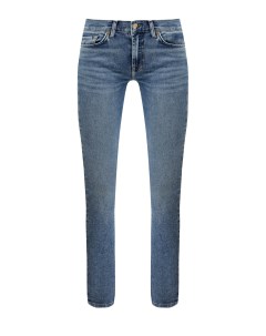 Облегающие джинсы Roxanne с контрастной прострочкой 7 for all mankind
