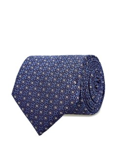 Шелковый галстук ручной работы с жаккардовым узором Canali