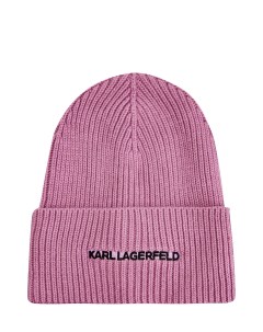 Теплая шапка из коллекции K Essential с вышивкой на отвороте Karl lagerfeld
