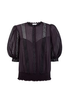 Однотонная блуза Estela из тонкого вышитого хлопка Charo ruiz ibiza