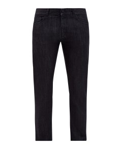 Черные джинсы в стиле casual с нашивкой из кожи Canali
