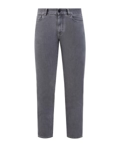 Однотонные джинсы из денима stretch с матовой фурнитурой Canali
