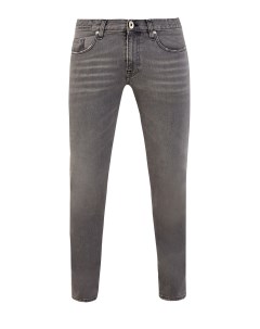 Окрашенные вручную джинсы из эластичного денима делаве Eleventy