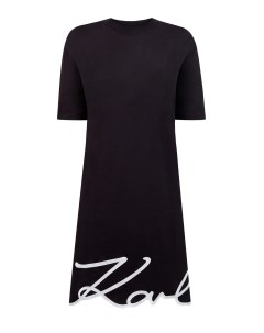 Платье футболка с контрастным декором K Signature Karl lagerfeld