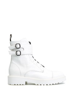 Белые ботинки в стиле карго из текстурированной кожи Doucal's