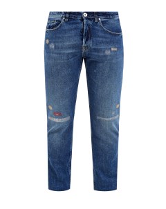Прямые джинсы с вышитым декором ручной работы Eleventy