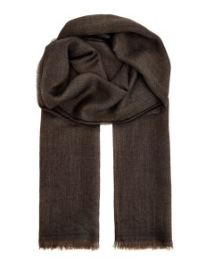 Кашемировый шарф с волокнами шелка в коричневой гамме Bertolo