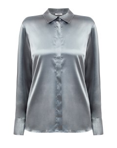 Блуза из струящегося атласного шелка с цепочками Punto Luce Peserico