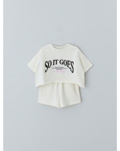 Комплект из футболки и шорт для девочек Sela