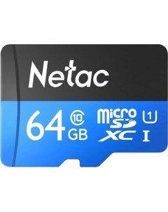 Карта памяти MicroSD card P500 Standard 64GB retail version card only Netac