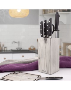 Подставка для кухонных ножей универсальная Elegance белое дерево Composeeat