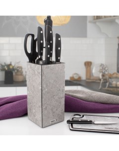 Подставка для кухонных ножей универсальная Elegance белый камень Composeeat