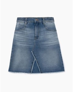 Джинсовая юбка с эффектом потёртости для девочки Gloria jeans