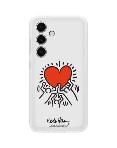 Чехол накладка Samsung Flipsuit Case S24 белый принт Keith Haring Flipsuit Case S24 белый принт Keit